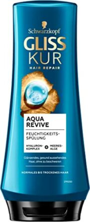 Gliss Spülung Aqua Revive (200 ml), Haarspülung bietet eine Extraportion Feuchtigkeit und gesunden Glanz, für normales bis trockenes Haar  