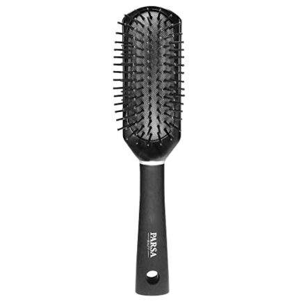 PARSA Beauty Trend Line Haarbürste lang/schmal (Schwarz) mit Kunststoffpins – Allround Bürste Haare für das tägliche Haarstyling – Haarbürste ohne Ziepen  