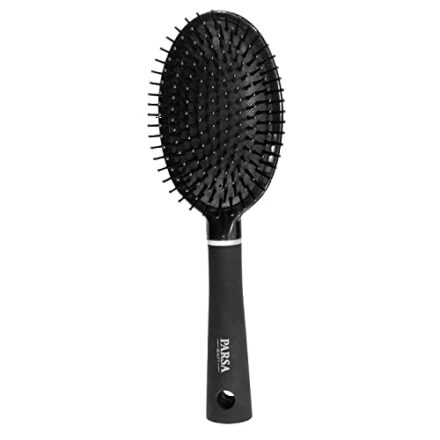 PARSA Beauty Trend Line Haarbürste oval (Schwarz) mit Kunststoffpins – Allround Bürste Haare für das tägliche Haarstyling – Haarbürste ohne Ziepen  